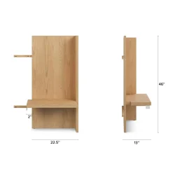 Leif Nightstand Extension Set - White Oak