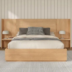 Leif Nightstand Extension Set - White Oak