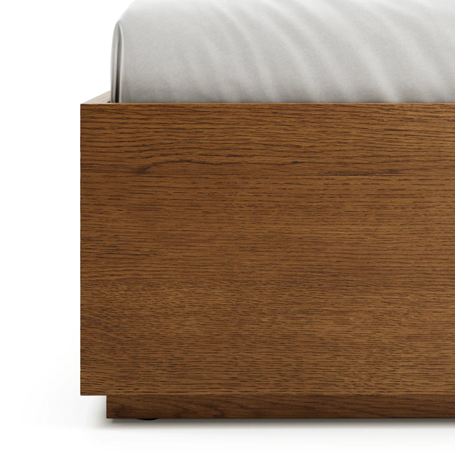 Leif Queen Platform Bed - Smoked Oak