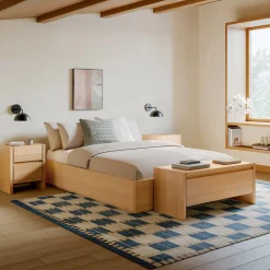 Leif Queen Platform Bed - White Oak