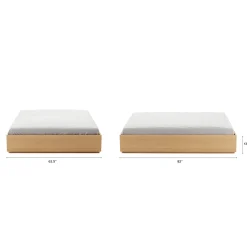 Leif Queen Platform Bed - White Oak