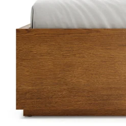Leif Queen Platform Storage Bed - Smoked Oak