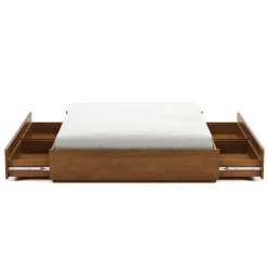 Leif Queen Platform Storage Bed - Smoked Oak