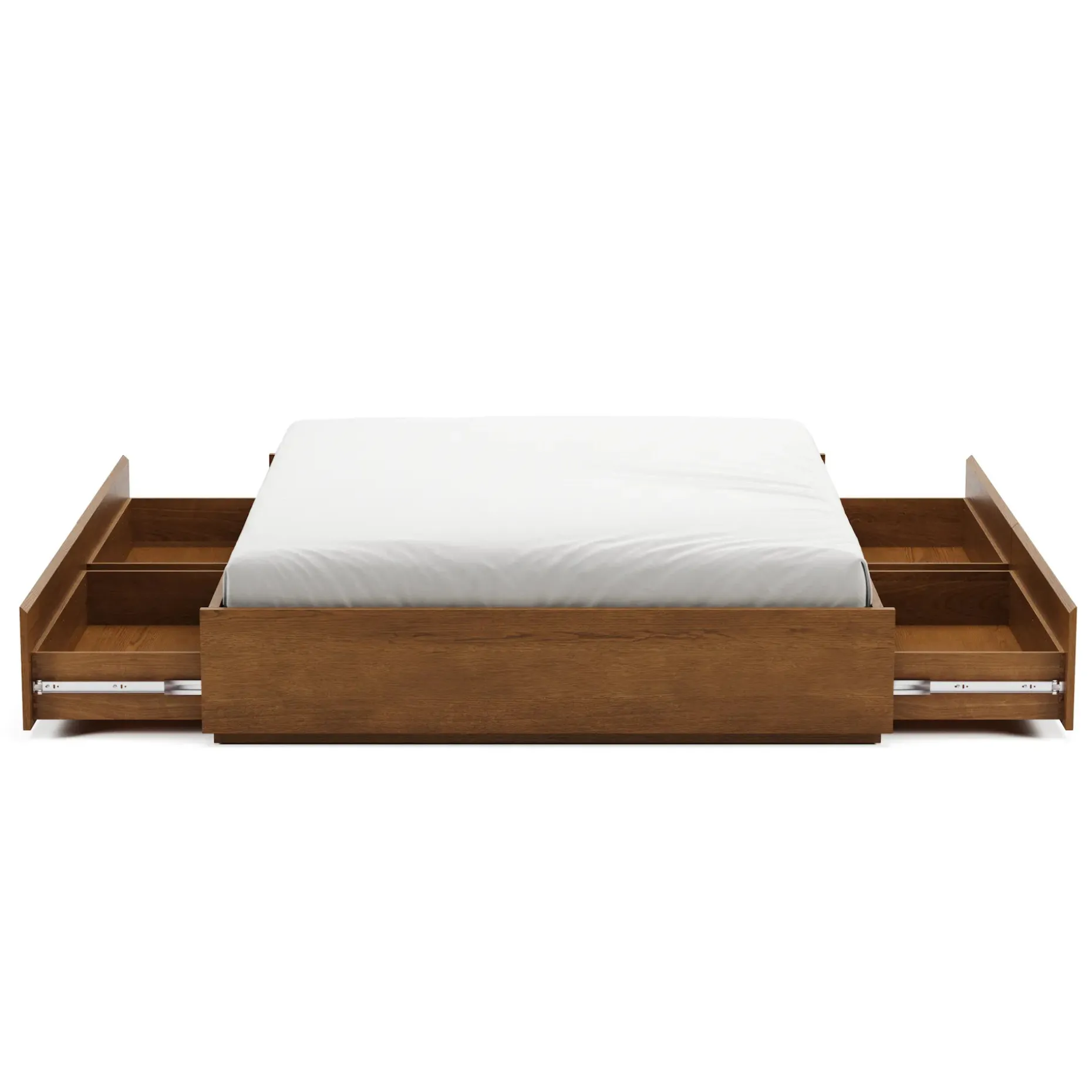 Leif Queen Platform Storage Bed - Smoked Oak