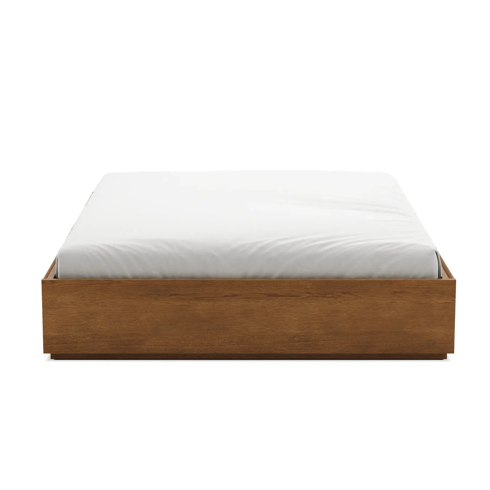 Leif Queen Platform Storage Bed - Smoked Oak