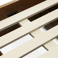 Leif Queen Platform Storage Bed - Smoked Oak