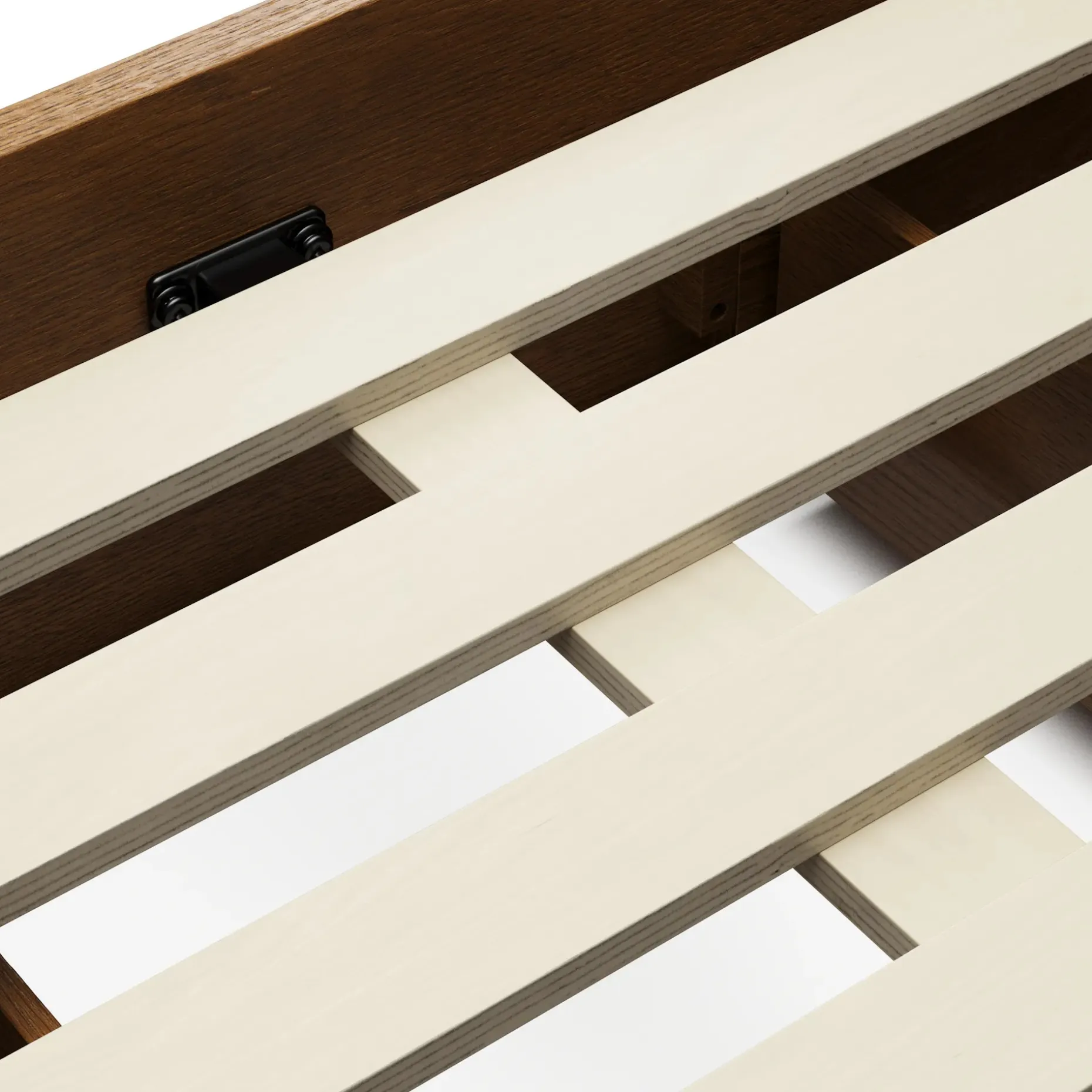 Leif Queen Platform Storage Bed - Smoked Oak