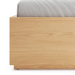 Leif Queen Platform Storage Bed - White Oak