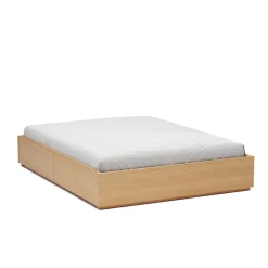 Leif Queen Platform Storage Bed - White Oak