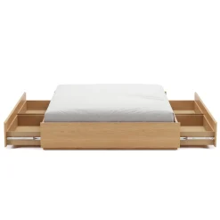 Leif Queen Platform Storage Bed - White Oak