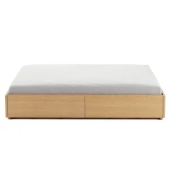 Leif Queen Platform Storage Bed - White Oak