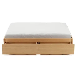 Leif Queen Platform Storage Bed - White Oak