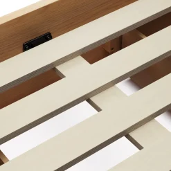 Leif Queen Platform Storage Bed - White Oak