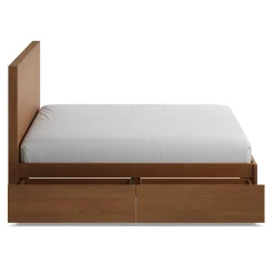 Leif Queen Storage Bed - Smoked Oak