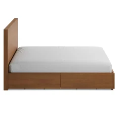 Leif Queen Storage Bed - Smoked Oak