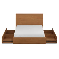 Leif Queen Storage Bed - Smoked Oak