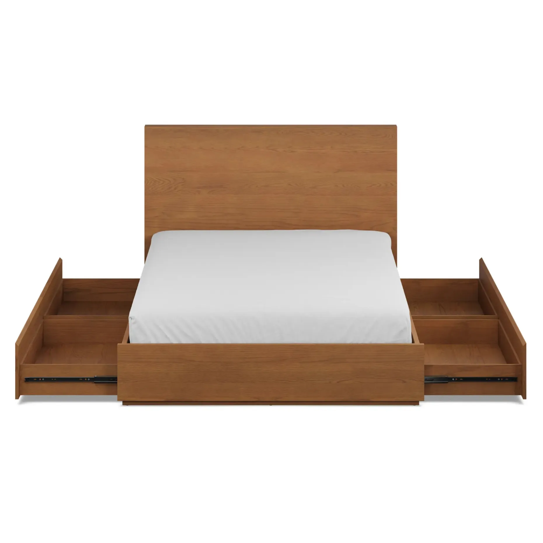 Leif Queen Storage Bed - Smoked Oak