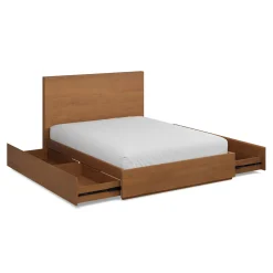 Leif Queen Storage Bed - Smoked Oak