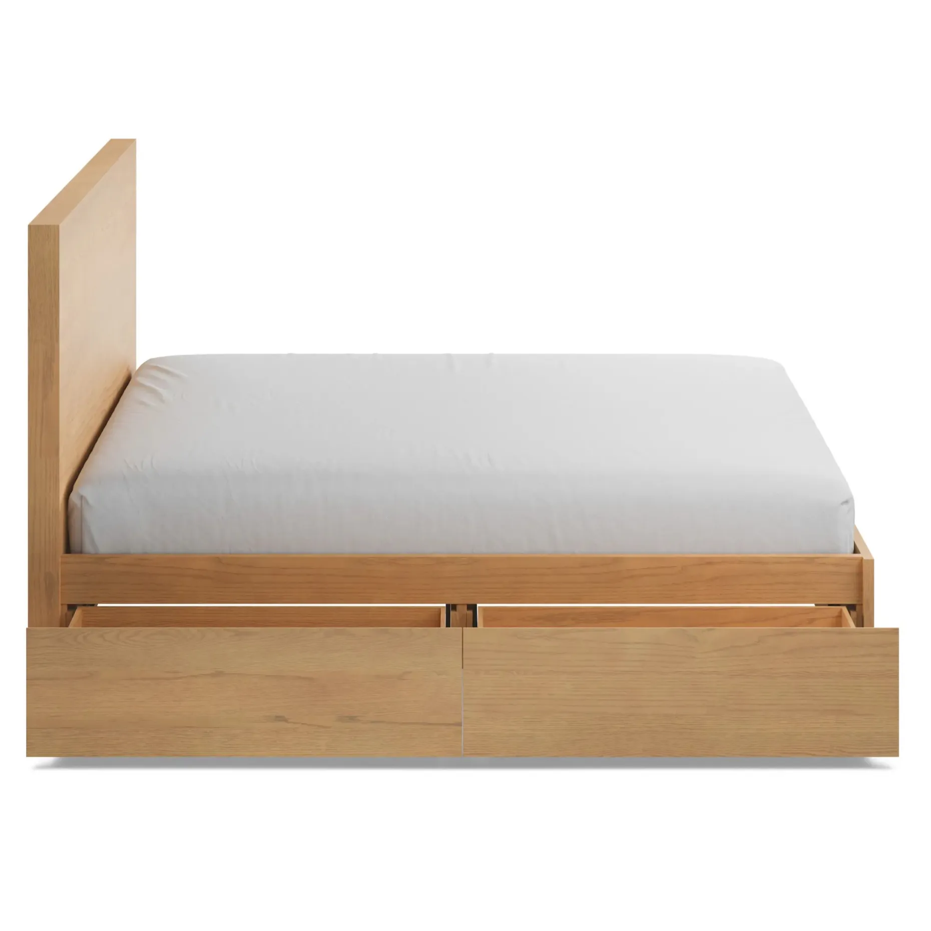 Leif Queen Storage Bed - White Oak