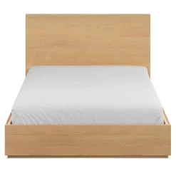 Leif Queen Storage Bed - White Oak