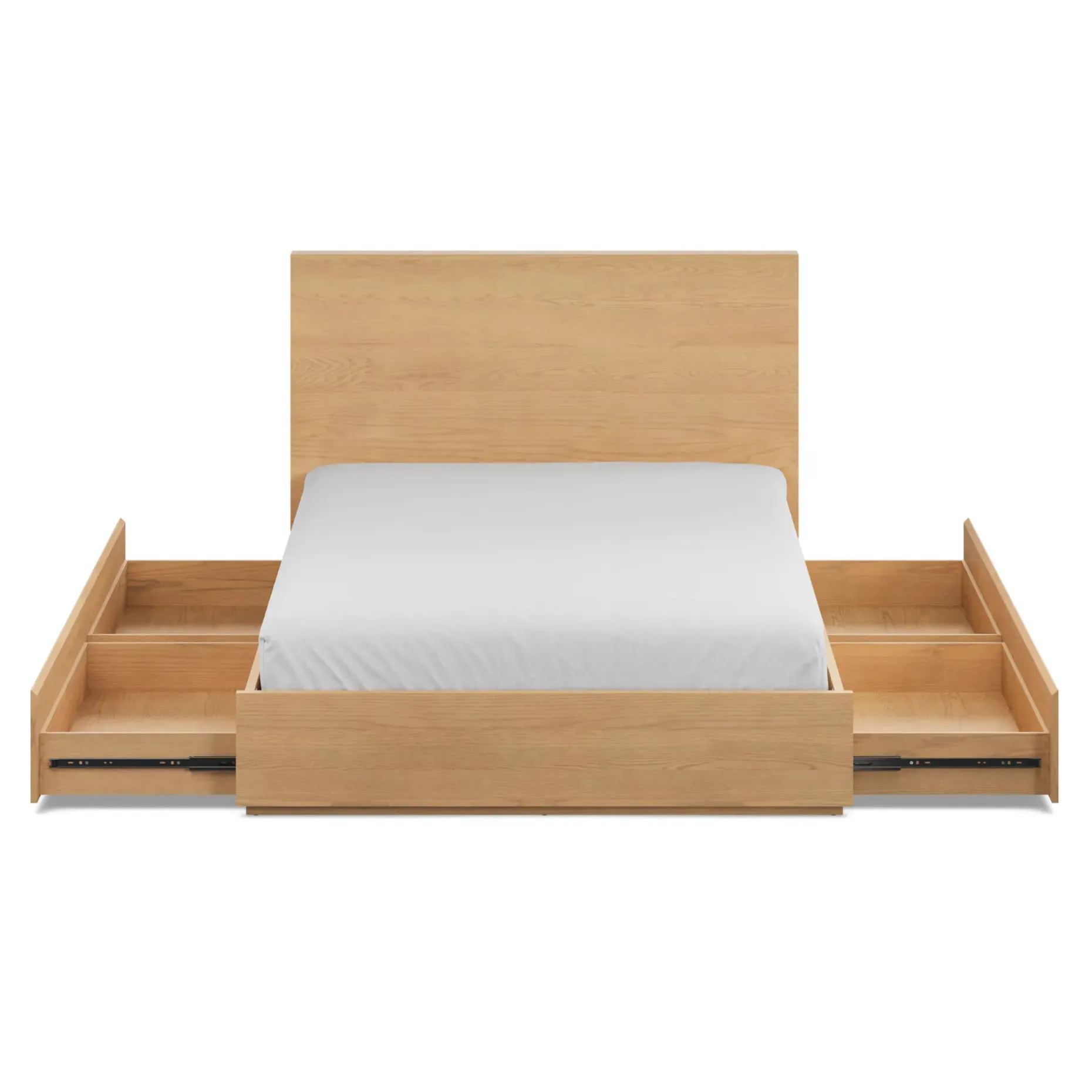 Leif Queen Storage Bed - White Oak