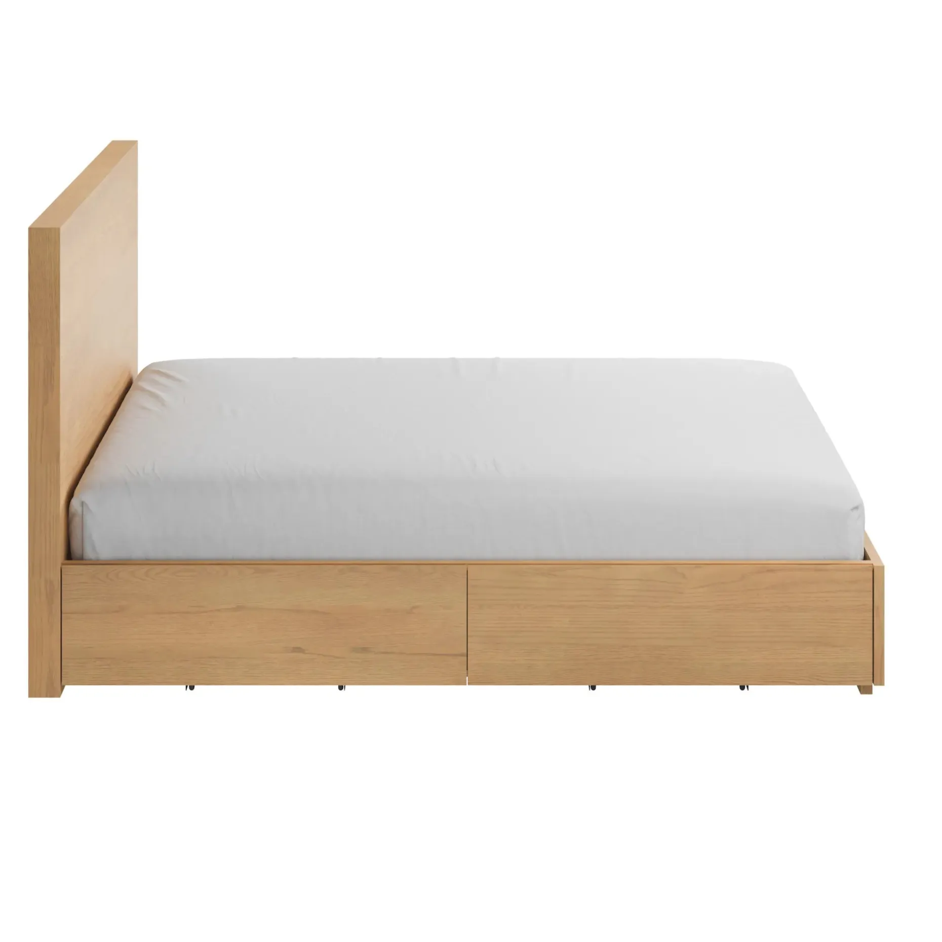 Leif Queen Storage Bed - White Oak