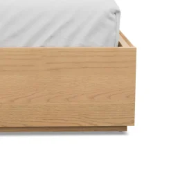 Leif Queen Storage Bed with Nightstands Set - White Oak