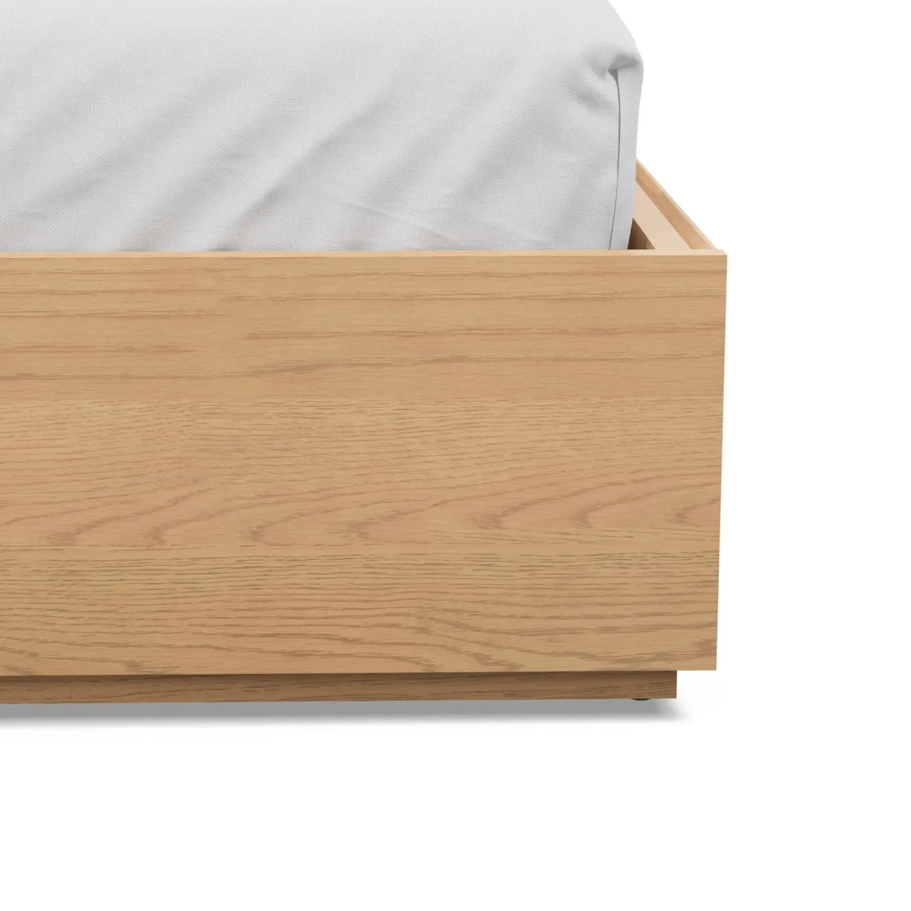 Leif Queen Storage Bed with Nightstands Set - White Oak