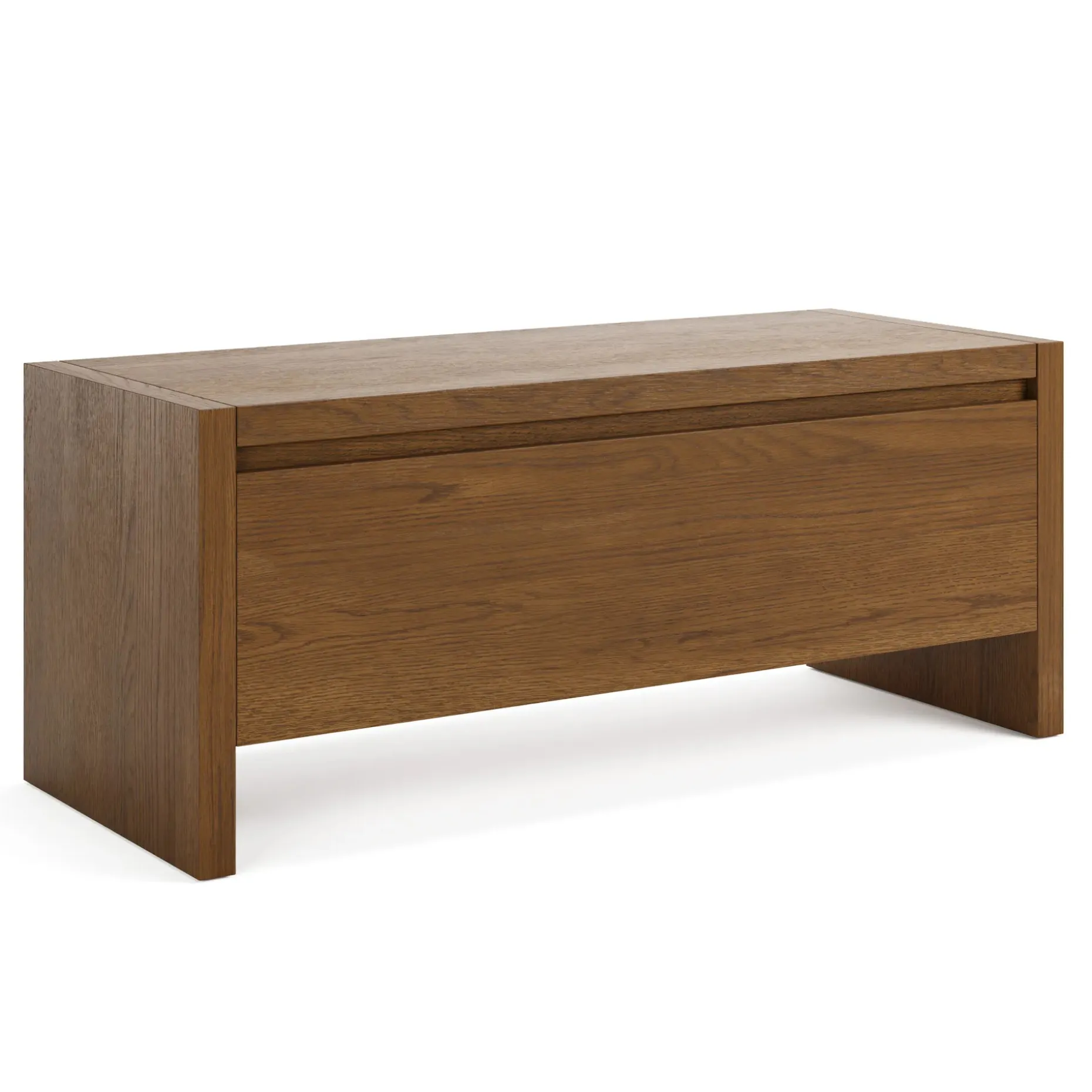 Leif 42" Storage Bench - Smoked Oak