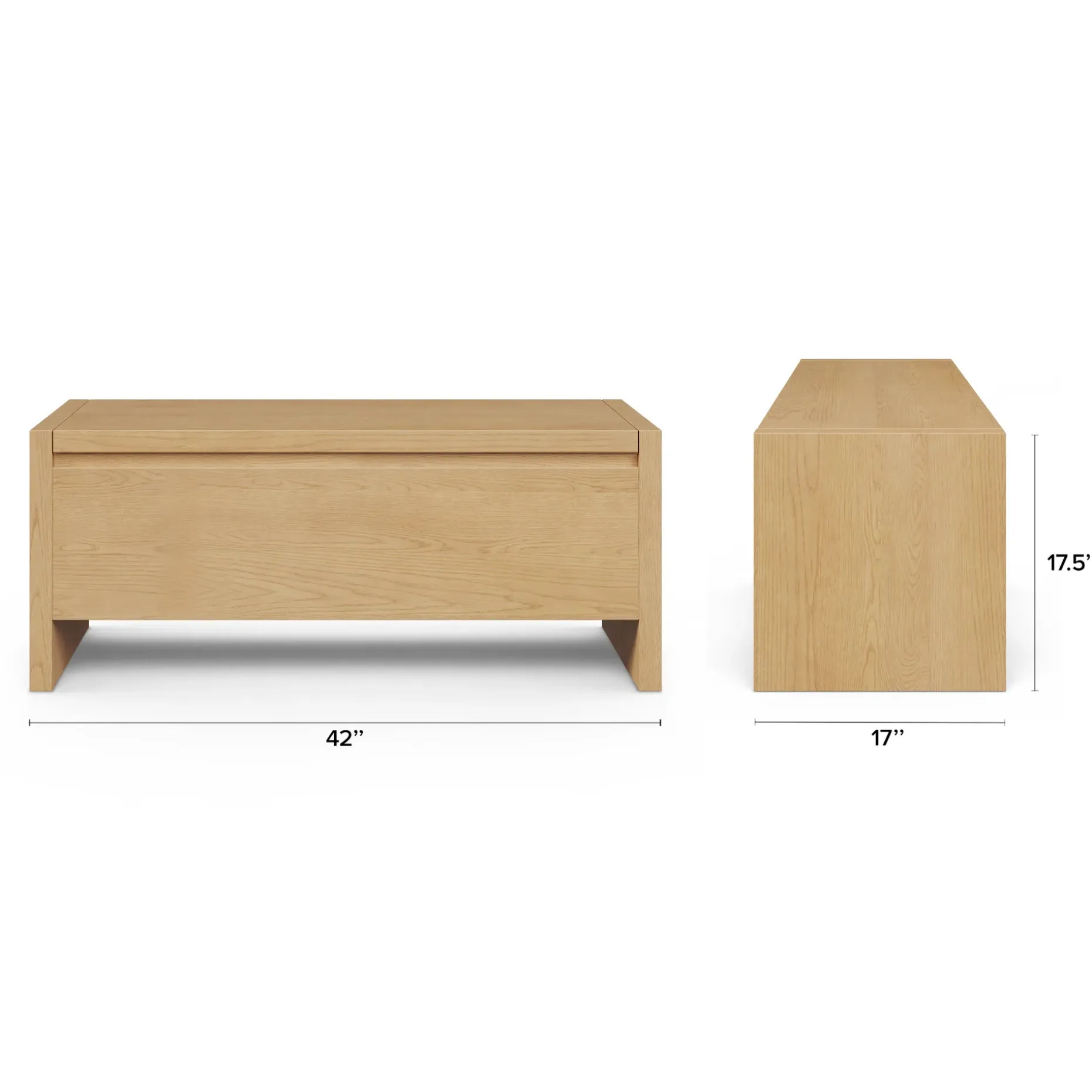 Leif 42" Storage Bench - White Oak