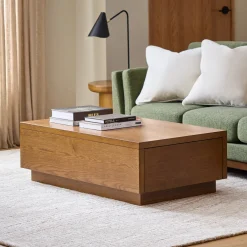 Leif 47" Storage Coffee Table - Smoked Oak