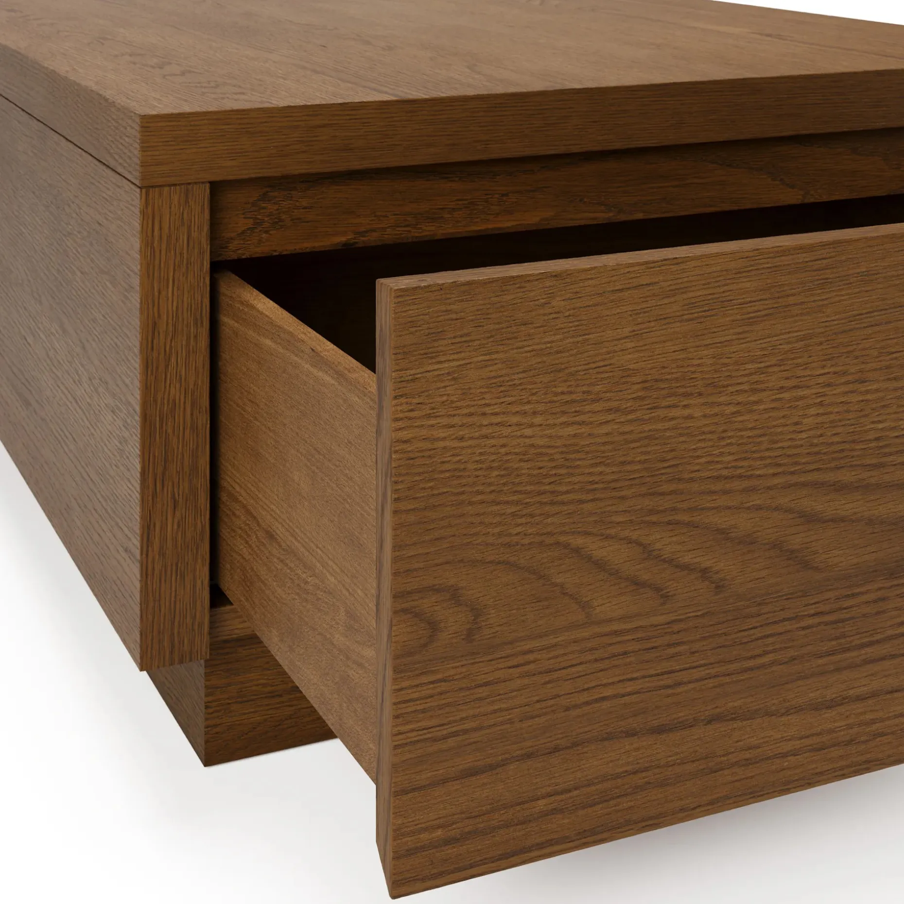 Leif 47" Storage Coffee Table - Smoked Oak