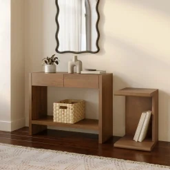 Leif 37" Storage Console - Smoked Oak