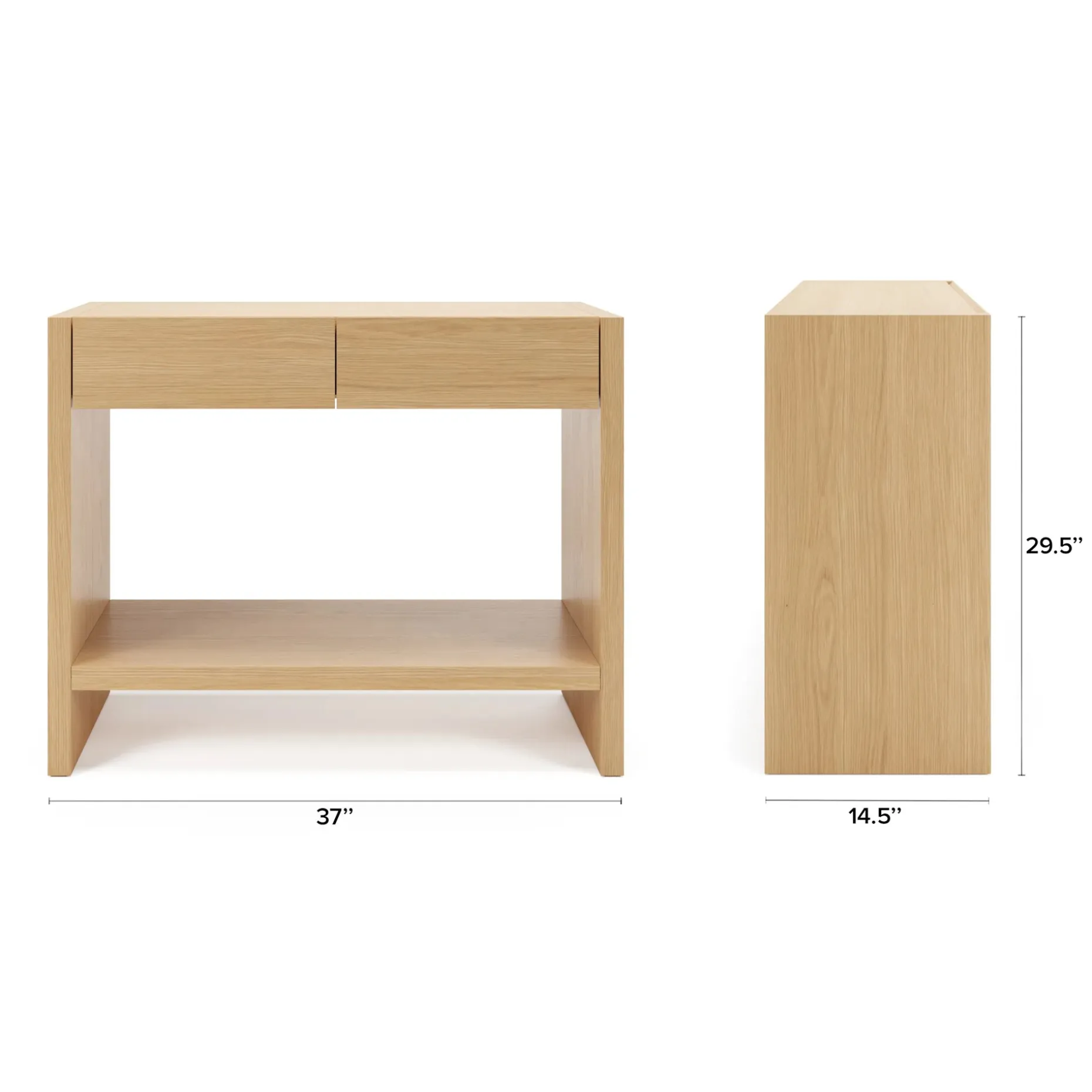 Leif 37" Storage Console - White Oak