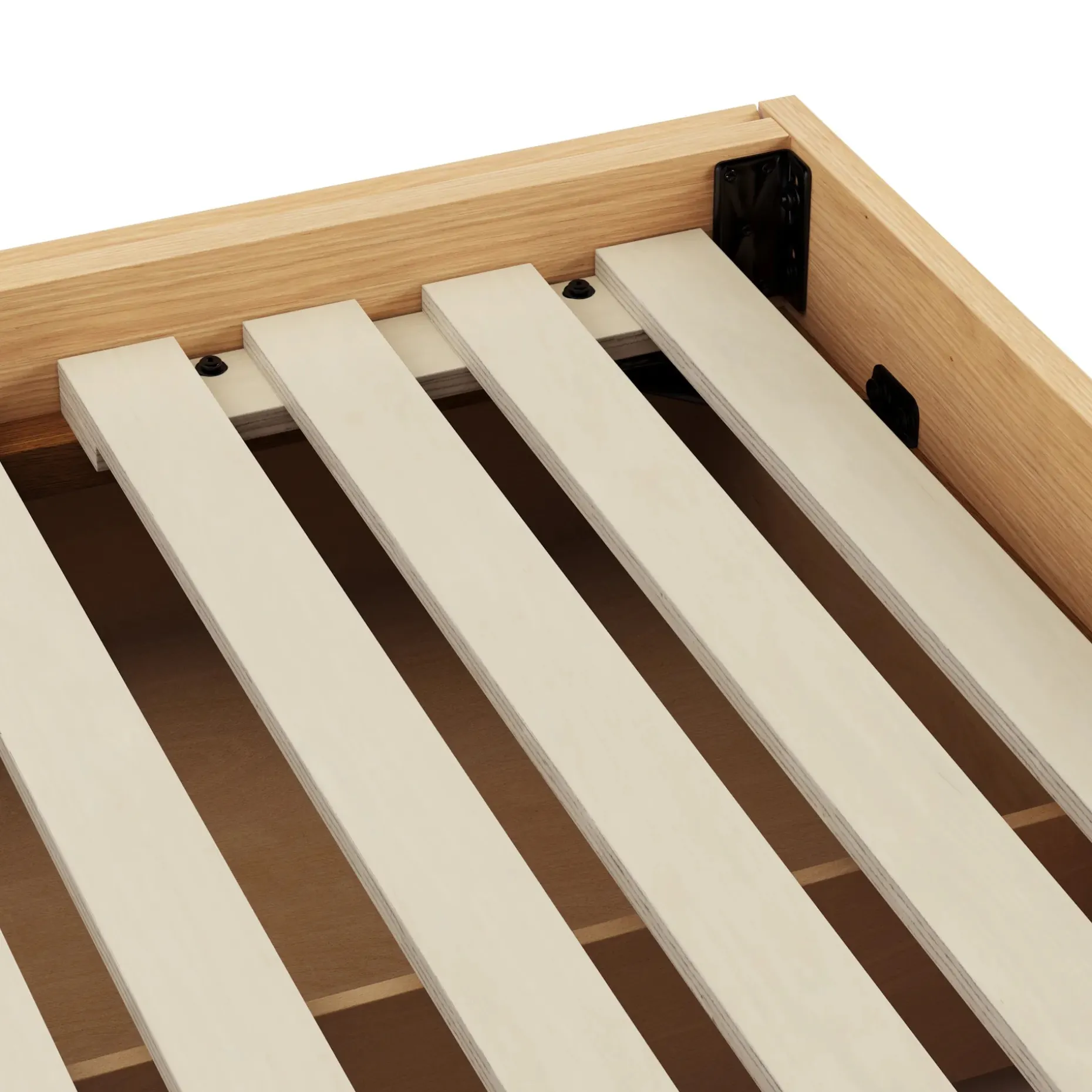 Leif Twin Platform Storage Bed - White Oak