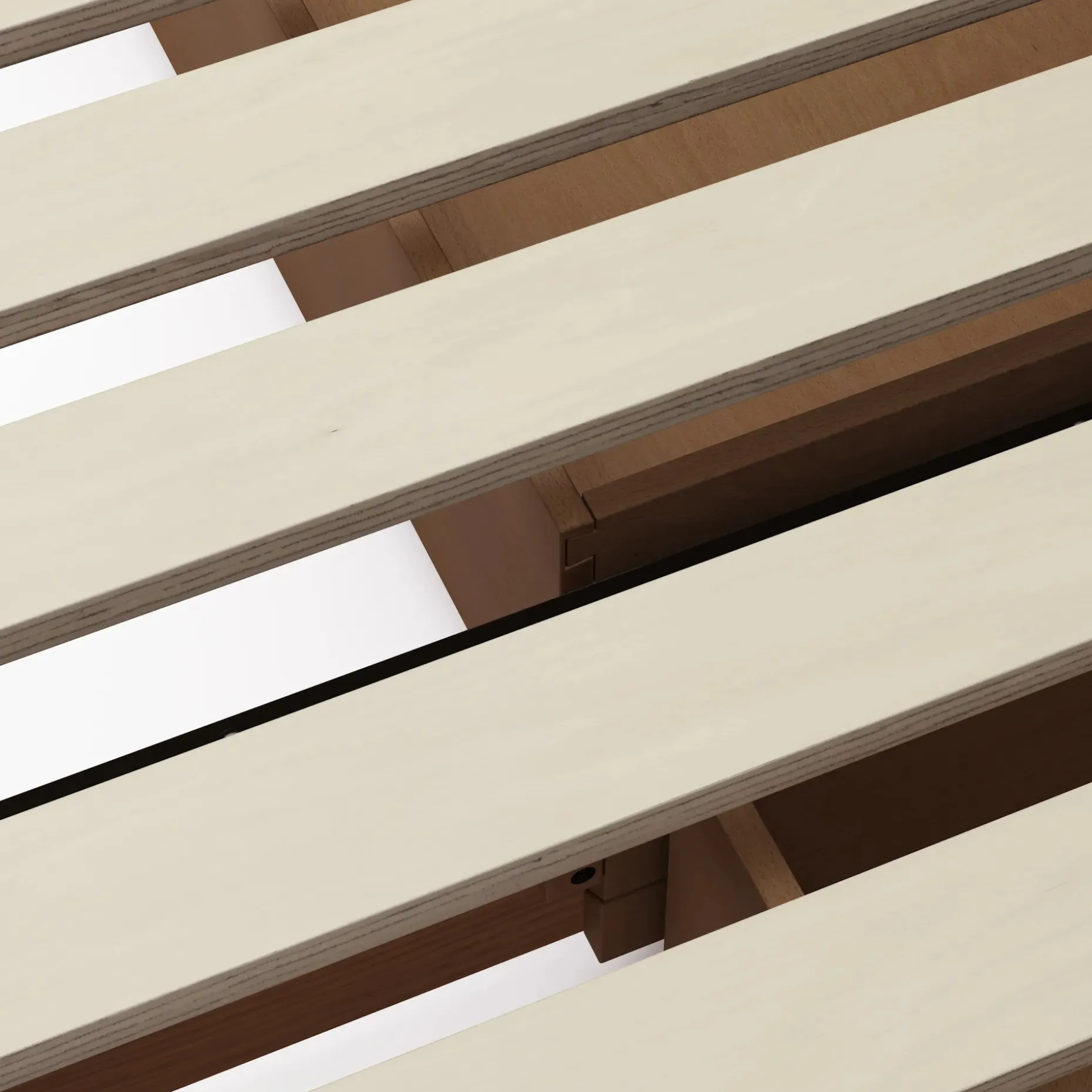 Leif Twin Platform Storage Bed - White Oak