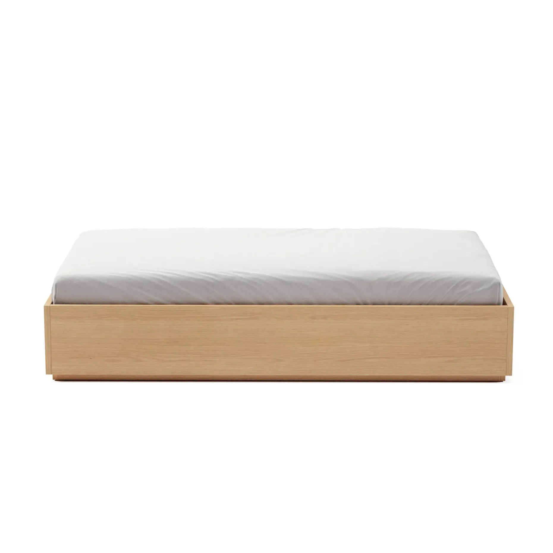 Leif Twin Platform Storage Bed - White Oak
