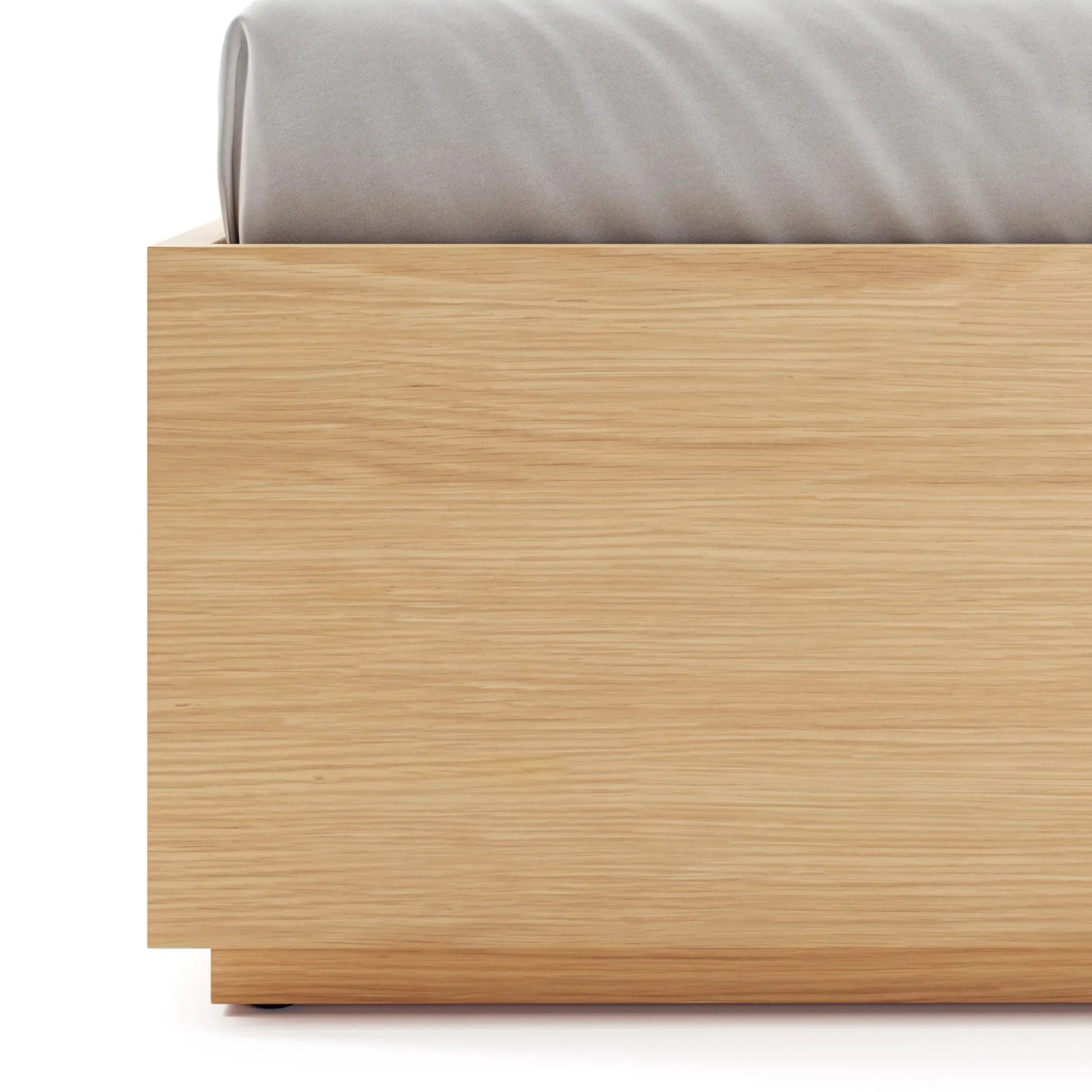 Leif Twin Platform Storage Bed - White Oak