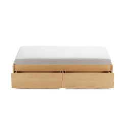 Leif Twin Platform Storage Bed - White Oak