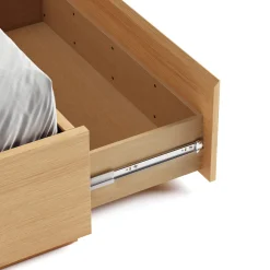 Leif Twin Platform Storage Bed - White Oak