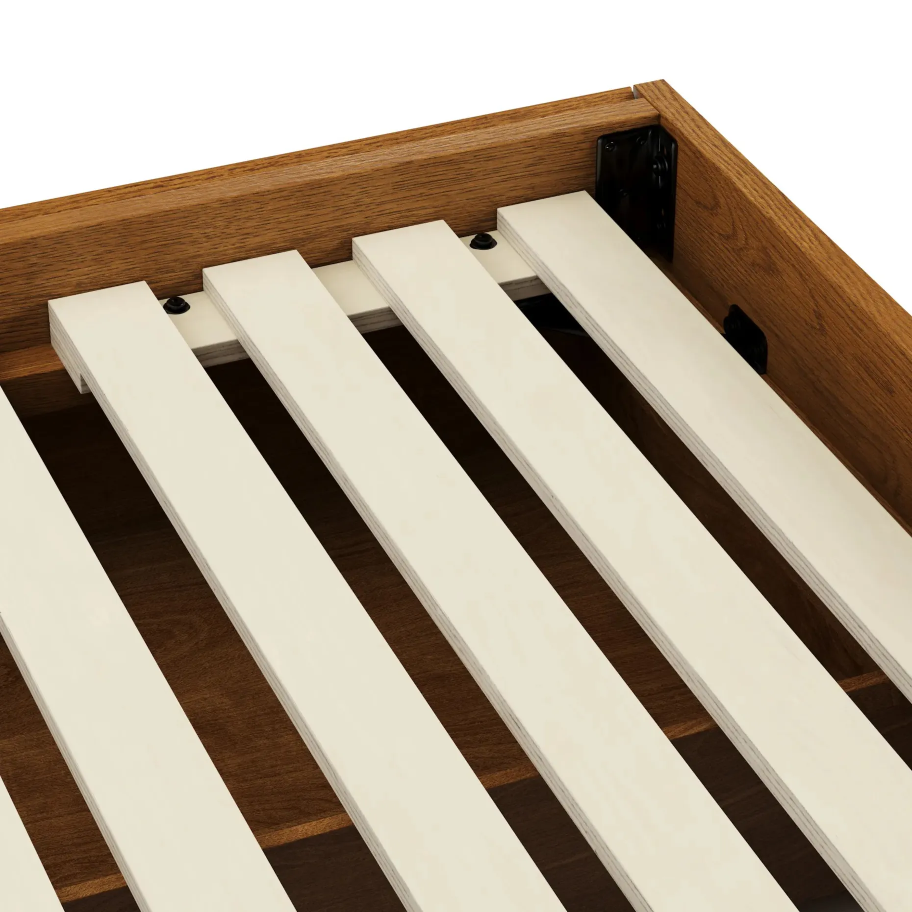 Leif Twin Platform Storage Bed - Smoked Oak