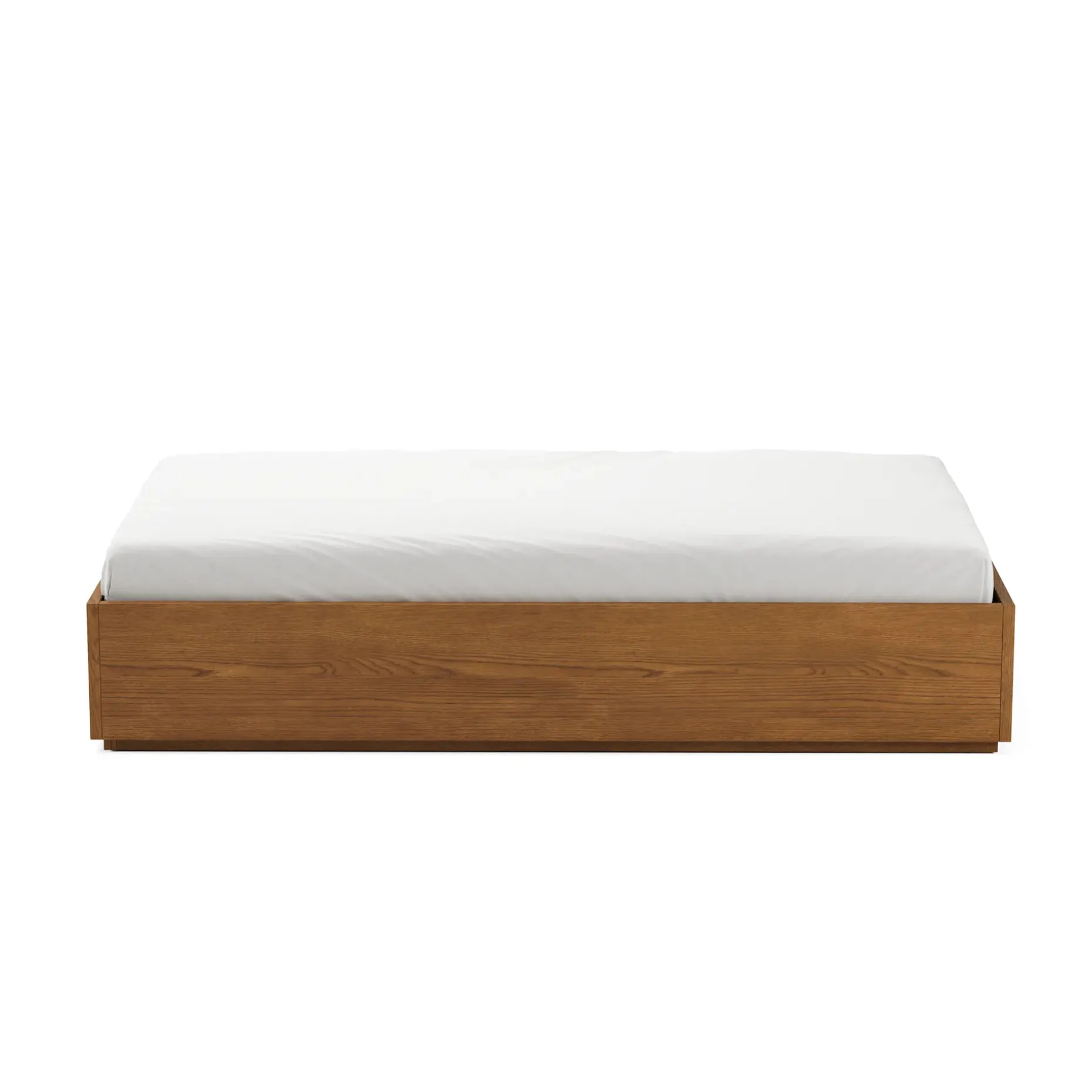 Leif Twin Platform Storage Bed - Smoked Oak