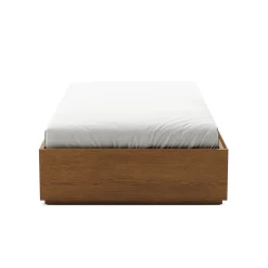 Leif Twin Platform Storage Bed - Smoked Oak