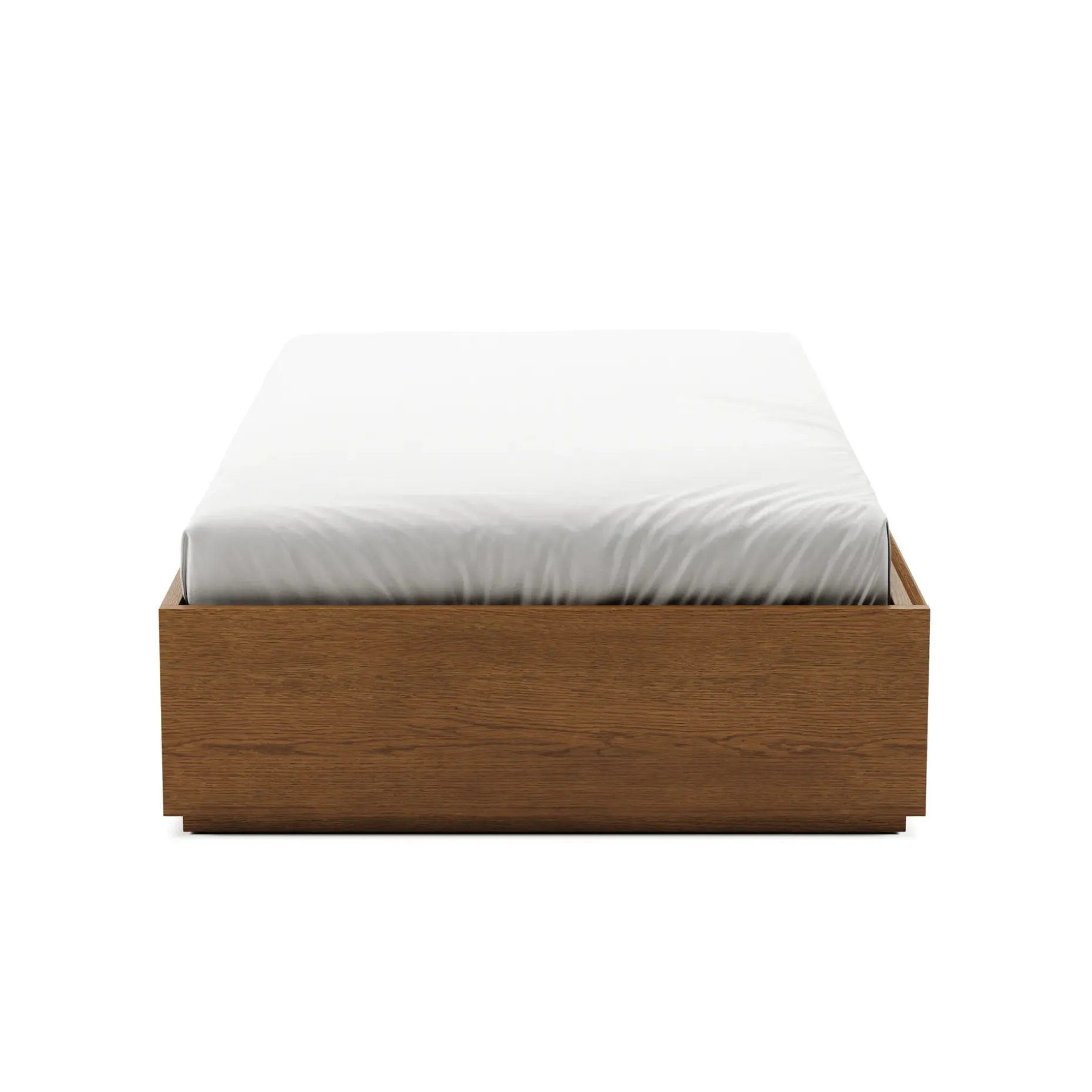 Leif Twin Platform Storage Bed - Smoked Oak