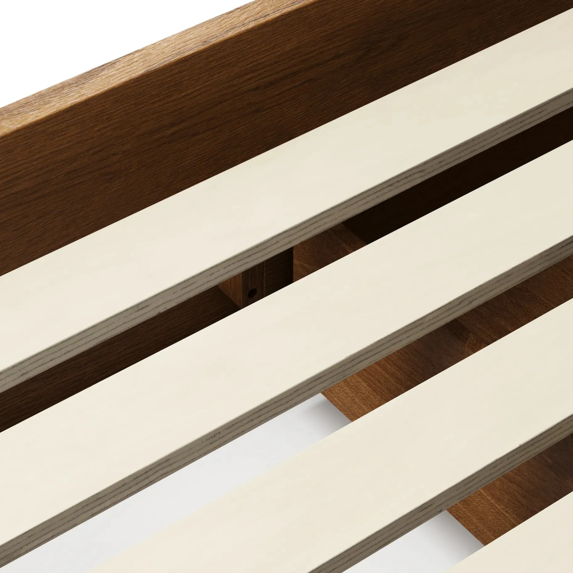 Leif Twin Platform Storage Bed - Smoked Oak