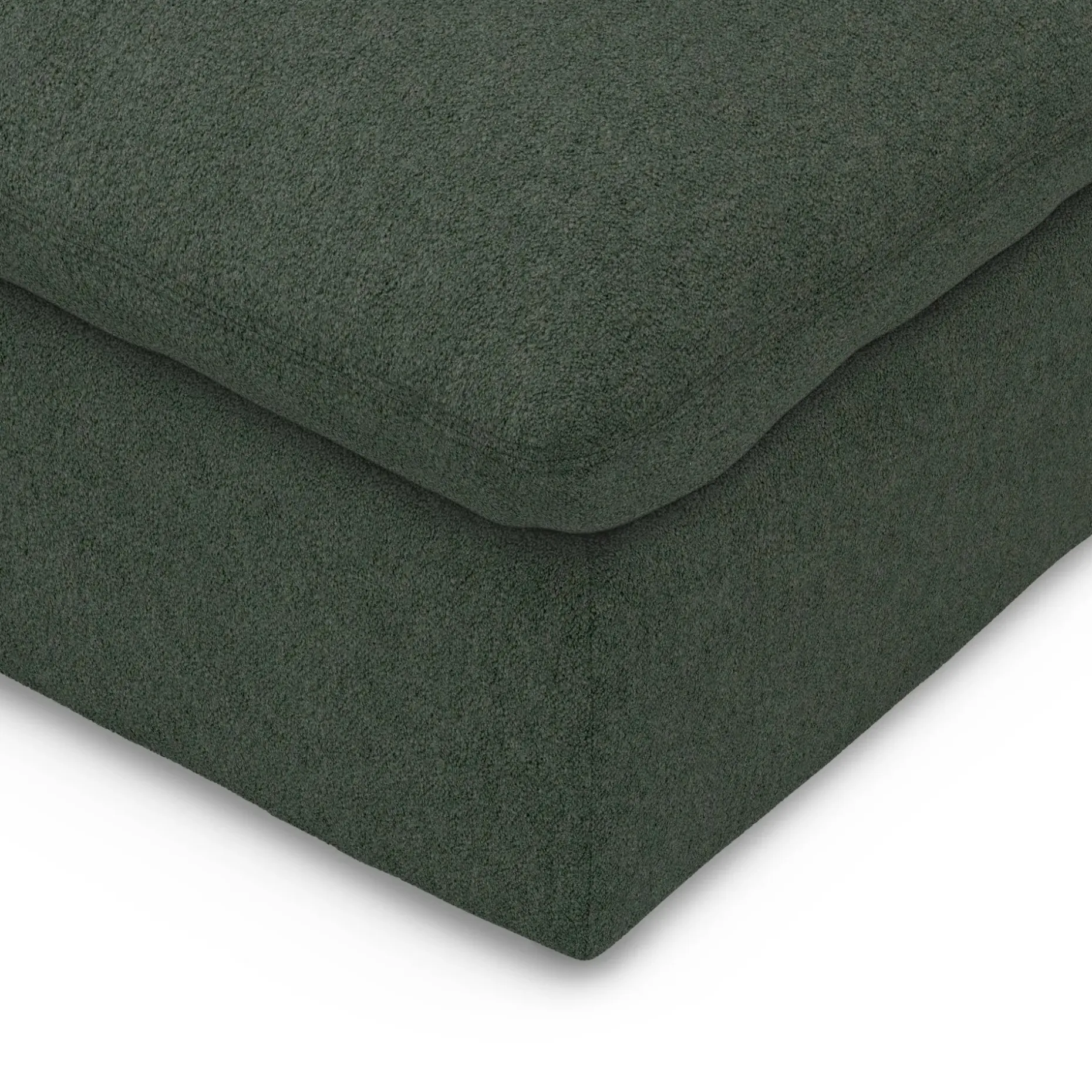 Leigh 39.5" Armless Chair Module - Green Wool Bouclé