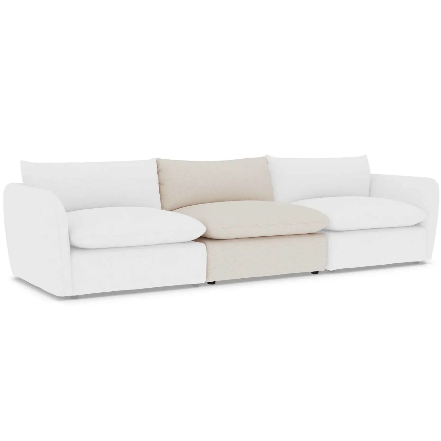 Leigh 39.5" Armless Chair Module - Ivory Wool Bouclé