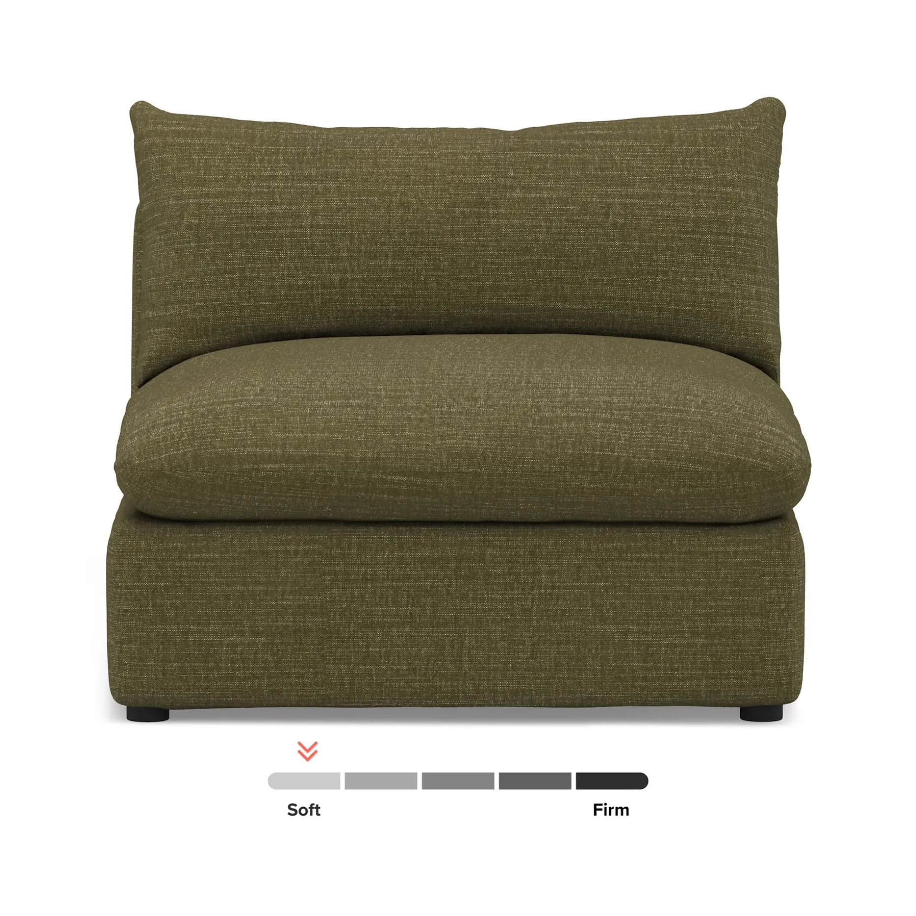 Leigh 39.5" Armless Chair Module - Napa Moss