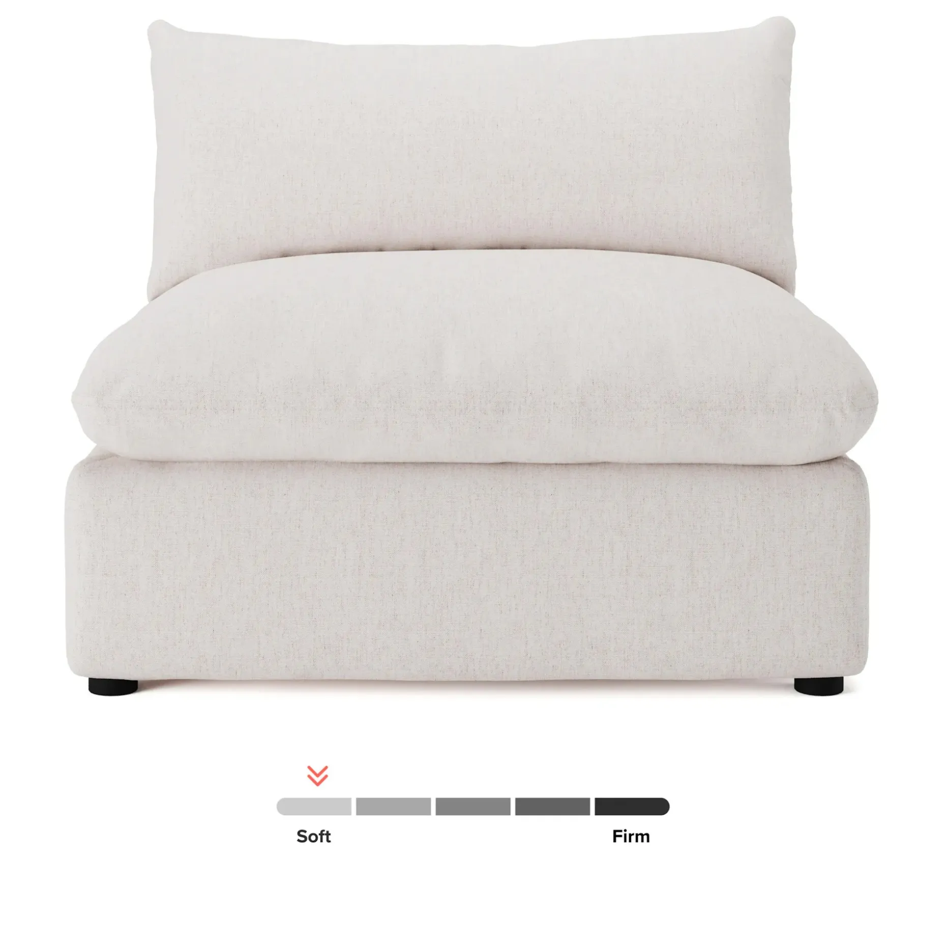 Leigh 39.5" Armless Chair Module - Napa White