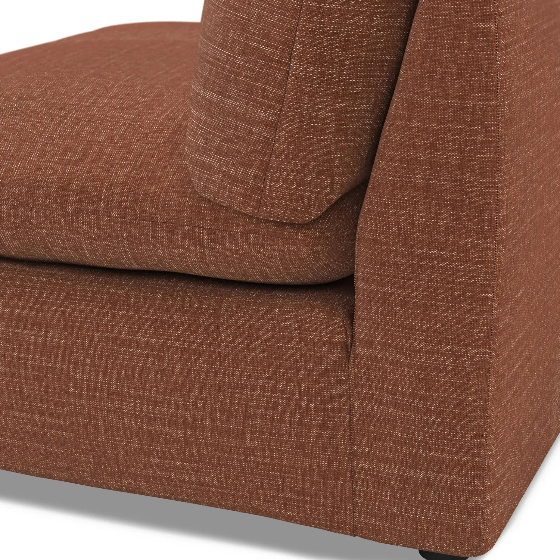 Leigh 39.5" Armless Chair Module - Napa Rust